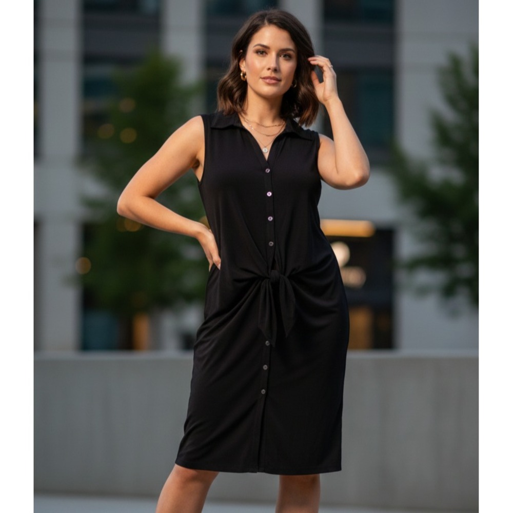 Philosophy Republic‎ Clothing Midi Dress Women's Size XL Black Sleeveless